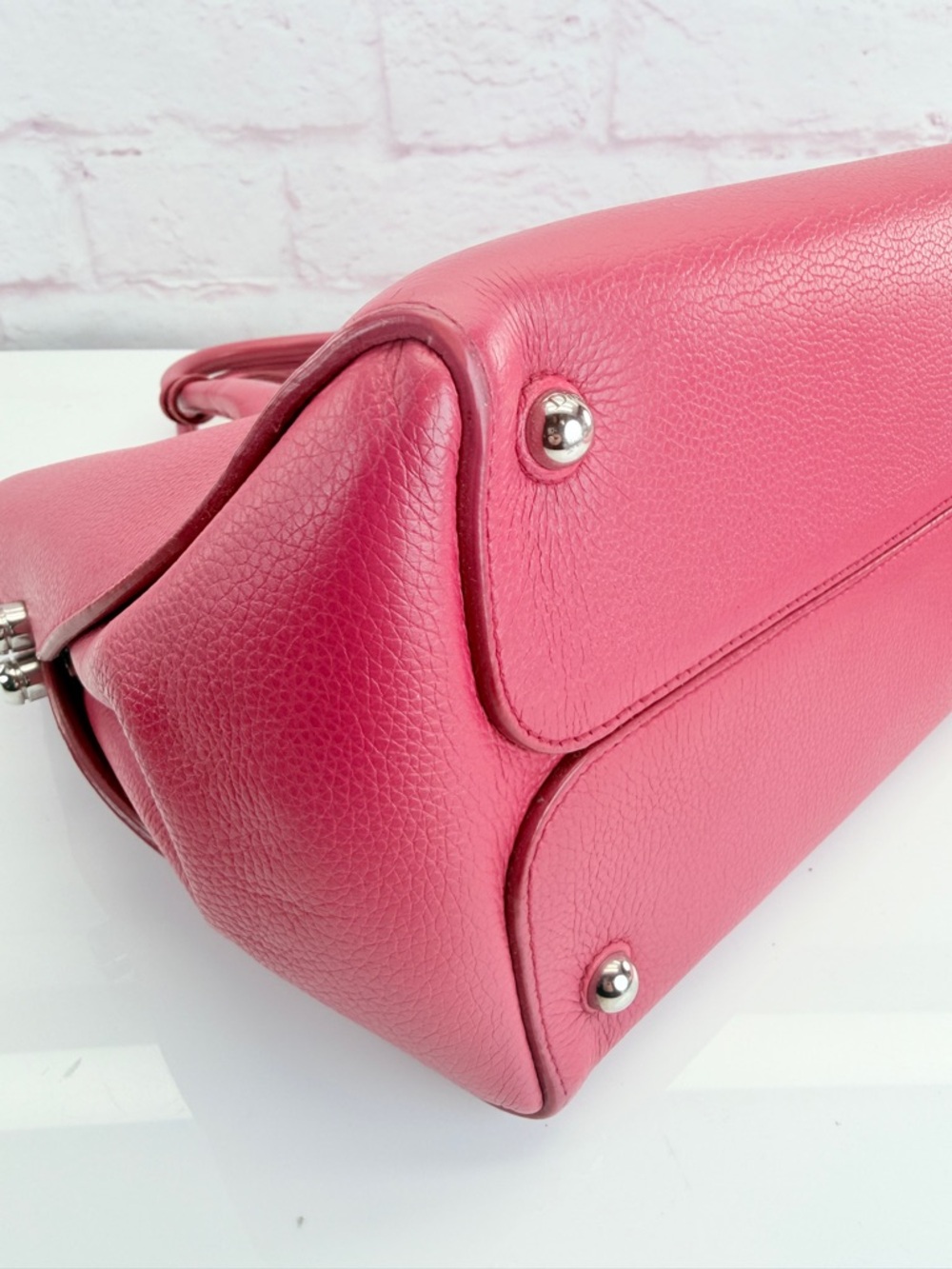 Christian Dior Open Bar Pink Leather Tote Handbag - Picture 9 of 15